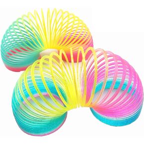 JTTPJOO Magic Spring Rainbow Toy - 8.5 cm,2 Pack (Neon & Glitter) in Saudi Arabia