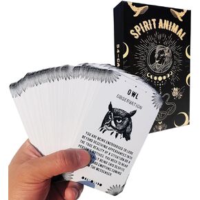 بطاقات أوراكل للحيوانات من iksya Spirit - 54 مجموعة من بطاقات التارو ومجموعة بطاقات أوراكل ديك مع معاني عليها للمبتدئين، هدية رائعة لصديق أو عائلة in Saudi Arabia