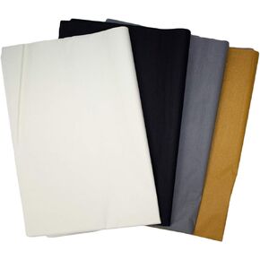 Made in USA Themed 48-Sheet Color Coded Tissue Paper Pack for Gift Packaging, Art & Crafts & DIY Projects (Birch, Black, Gray & Antique Gold)