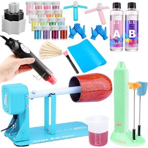 Cup Turners for tumblers Starter kit,Tumbler Spinner,Tumbler Turner,Glitter Powder,Epoxy Resin kit for Tumblers for Beginners with Epoxy (Blue)