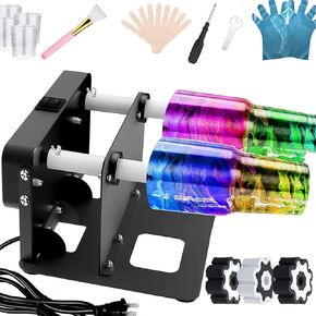 Caramote Creative Cuptisserie 4 أكواب تيرنر بهلوان الإطار الصلب آلة دوارة للأكواب لتجفيف راتنجات الإيبوكسي DIY مجموعة دوارة محرك المشواة لتخصيص الحرف اليدوية في المنزل (4 أكواب تيرنر)