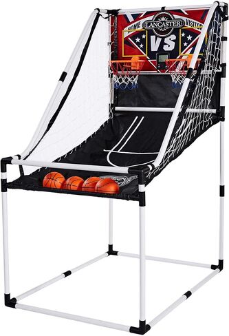 Lancaster 2 Player Junior Indoor Arcade Basketball Dual Hoop Shooting Rec Room Game Set with 4 Basketballs, Air Pump, and LED Scoreboard in Saudi Arabia