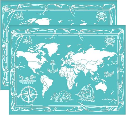 OLYCRAFT 2 قطعة 8.6 × 11 بوصة استنسل طباعة الشاشة الحريرية ذاتية اللصق استنسل الشاشة الحريرية قابل لإعادة الاستخدام وقابل للغسل استنسل نقل شبكي للرسم على القمصان الخشبية وحقائب ديكور المنزل in Kuwait