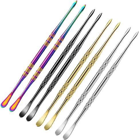 8 قطع أداة نحت الشمع، VEINARDYL 4.8 بوصة من الفولاذ المقاوم للصدأ ملعقة النحت أداة كشط الشمع مجموعة أدوات نحت الطين in Kuwait