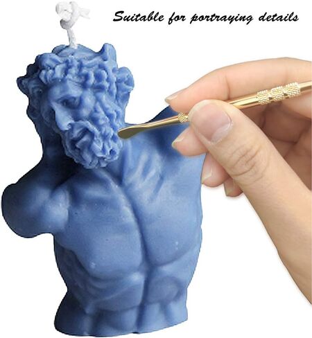 8 قطع أداة نحت الشمع، VEINARDYL 4.8 بوصة من الفولاذ المقاوم للصدأ ملعقة النحت أداة كشط الشمع مجموعة أدوات نحت الطين in Kuwait