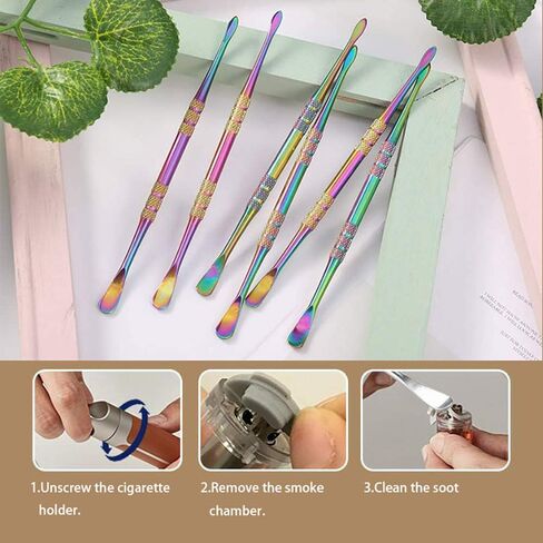 12 عبوة من أدوات نحت الشمع من الفولاذ المقاوم للصدأ لنحت الشمع، عصا شمع قوس قزح، طقم اكسسوارات ملاعق الشمع المعدنية 12 سم (فضي + قوس قزح + ذهبي) in Kuwait