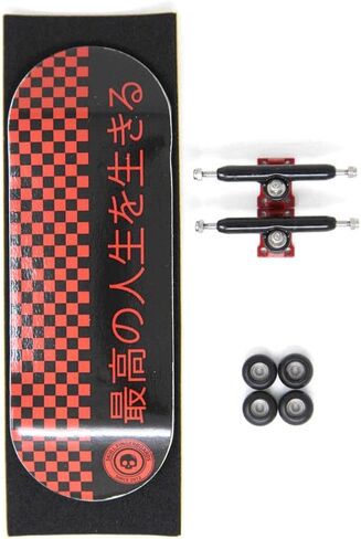 سكال فينغربوردز لوح تزلج صغير احترافي احترافي باصدار ياباني احمر 34 ملم من 5 طبقات مع عجلات تحمل سي ان سي in Kuwait