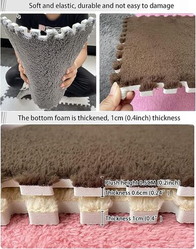 11.81 بوصة بطانية تلميع السجاد الألوان المخملية البوليستر ديكور مربع صديقة للبيئة السجاد في 12 لون 12 قطعة in Kuwait