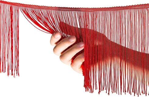 8 Inch Width Blue Fringe Trim 10 Yards Long Tassel Sewing Trim for DIY Craft Clothing and Dress Decoration (Blue) in Kuwait