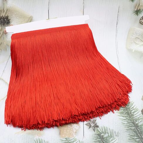 8 Inch Width Blue Fringe Trim 10 Yards Long Tassel Sewing Trim for DIY Craft Clothing and Dress Decoration (Blue) in Kuwait