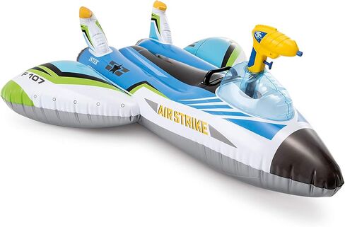 Intex Water Gun Plane Ride-On, 46in x 46in, for Ages 3+, 1 Float, Color May Vary in Kuwait