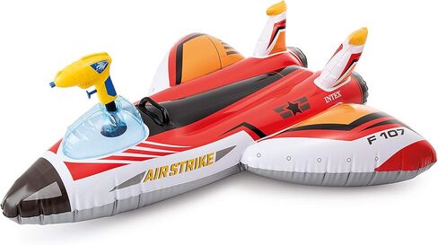 Intex Water Gun Plane Ride-On, 46in x 46in, for Ages 3+, 1 Float, Color May Vary in Kuwait