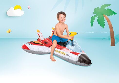 Intex Water Gun Plane Ride-On, 46in x 46in, for Ages 3+, 1 Float, Color May Vary in Kuwait