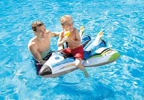 Intex Water Gun Plane Ride-On, 46in x 46in, for Ages 3+, 1 Float, Color May Vary in Kuwait