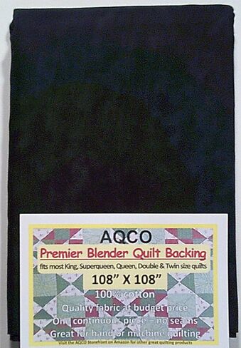 دعم اللحاف الممتاز، King، سلس، خلاط أسود، 108 بوصة × 108 بوصة، من AQCO in Kuwait