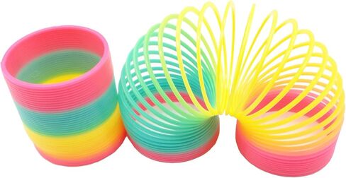 JTTPJOO Magic Spring Rainbow Toy - 8.5 cm,2 Pack (Neon & Glitter) in Saudi Arabia
