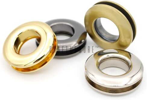 CRAFTMEMORE 5/8" (15mm) Hole Metal Screw Rings Eyelets Grommet Quality Round Polished Purse Replacements Easy Installation Pack of 4 SCET (Gold) in Kuwait