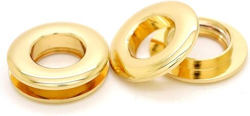 CRAFTMEMORE 5/8" (15mm) Hole Metal Screw Rings Eyelets Grommet Quality Round Polished Purse Replacements Easy Installation Pack of 4 SCET (Gold) in Kuwait