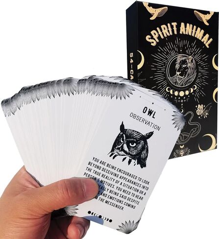 بطاقات أوراكل للحيوانات من iksya Spirit - 54 مجموعة من بطاقات التارو ومجموعة بطاقات أوراكل ديك مع معاني عليها للمبتدئين، هدية رائعة لصديق أو عائلة in Saudi Arabia