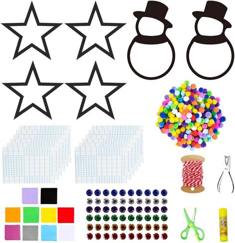 Exquiss المناديل الورقية عيد الميلاد صائد الشمس الحرف اليدوية عيد الميلاد رجل الثلج صائد الشمس عيد الميلاد ستار صائد الشمس للأطفال الحرف اليدوية DIY in Kuwait