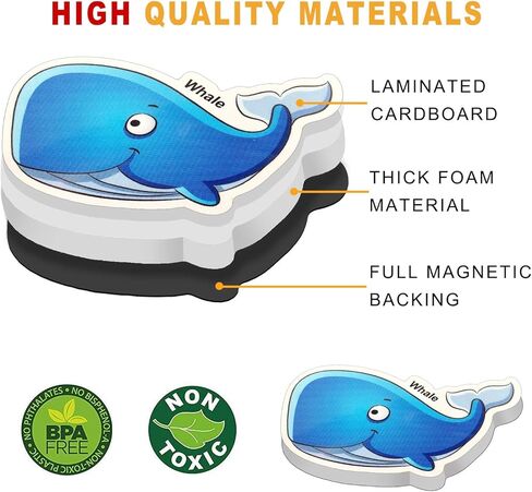 مغناطيس الثلاجة للأطفال من HLXY 64 قطعة من الحيوانات - مغناطيس حيوانات الديناصورات والحشرات المحيط - مغناطيس من الفوم - مغناطيس للحشرات للأطفال الصغار من أجل تعلم ما قبل المدرسة in Kuwait