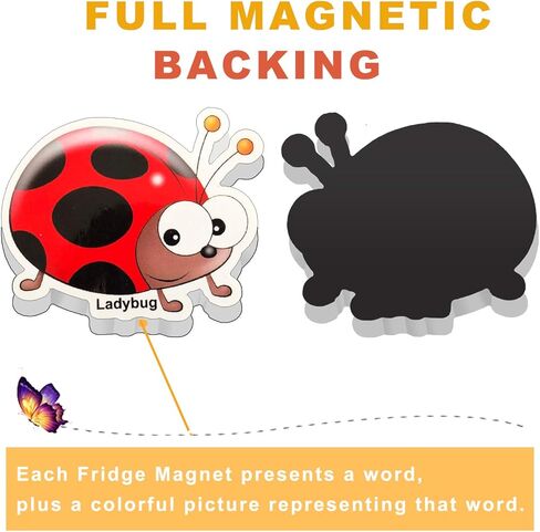 مغناطيس الثلاجة للأطفال من HLXY 64 قطعة من الحيوانات - مغناطيس حيوانات الديناصورات والحشرات المحيط - مغناطيس من الفوم - مغناطيس للحشرات للأطفال الصغار من أجل تعلم ما قبل المدرسة in Kuwait