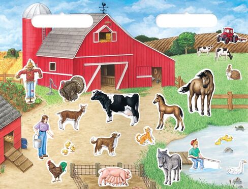 PlayMonster Create-A-Scene — Farm — Magnetic Playset — Portable Mess-Free Magnet Activities — Creative Fun — For Ages 3+ in Saudi Arabia