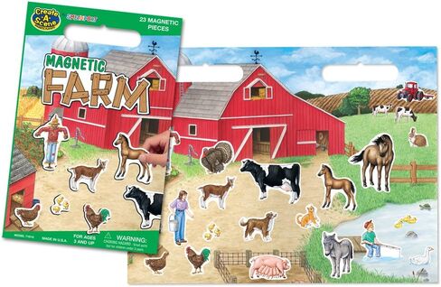 PlayMonster Create-A-Scene — Farm — Magnetic Playset — Portable Mess-Free Magnet Activities — Creative Fun — For Ages 3+ in Saudi Arabia