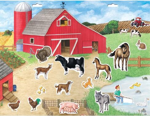 PlayMonster Create-A-Scene — Farm — Magnetic Playset — Portable Mess-Free Magnet Activities — Creative Fun — For Ages 3+ in Saudi Arabia