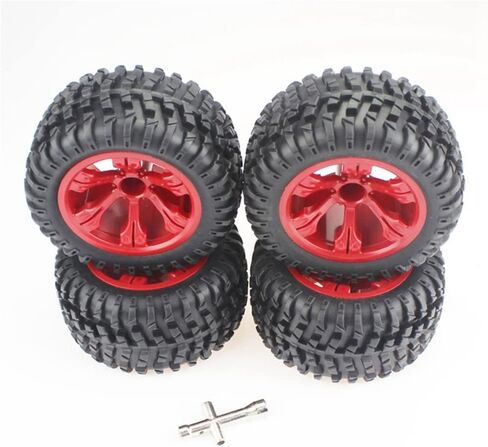 KingVal استبدال 4 قطع/مجموعة من أجزاء عجلة السيارة الموسعة RC متوافقة مع Wltoys 12428/124018/124019/12428-A/12428-B/12428-C/12427/104001 RC Car (أحمر) in Kuwait