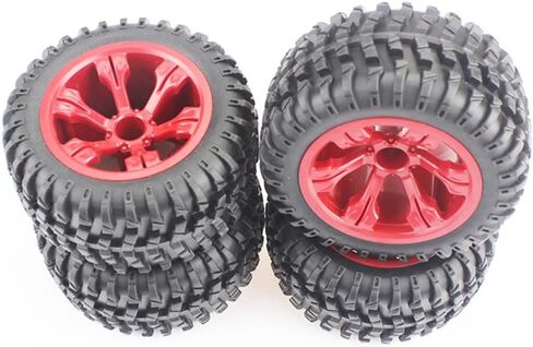 KingVal استبدال 4 قطع/مجموعة من أجزاء عجلة السيارة الموسعة RC متوافقة مع Wltoys 12428/124018/124019/12428-A/12428-B/12428-C/12427/104001 RC Car (أحمر) in Kuwait