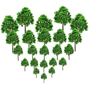 23Pcs Model Trees Scenery Model Plastic Artificial Layout Rainforest Diorama, Building Model Trees, Fake Trees for Projects Model Train Railways Architecture Landscape in Kuwait