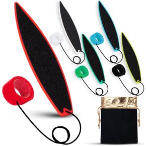 5 PCS Finger Surfboard for Car Ride-Mini Surfboard for Kids and Surfers with Receive Bag(Include Red Green Yellow Blue White)