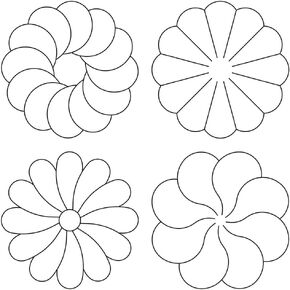 Quilting Creations Quilting Stencil Set Four-5" Motifs, in Saudi Arabia