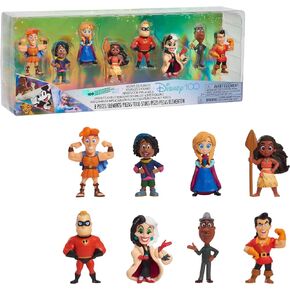 Disney100 Years of Relentless Pursuit, Limited Edition 8-piece Figure Set, Officially Licensed Kids Toys for Ages 3 Up by Just Play