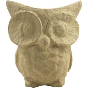 Décopatch - Ref AP148O - Small Owl - Papier Maché Object to Decorate - 8 x 8.5 x 10cm - Decorate Papers & PaperPatch Glue, Glitter, Paints