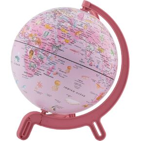 Waypoint Geographic Giacomino Kids Pink Animals 6-inch Globe, Up to Date Miniature Globe for Kids (Pink)
