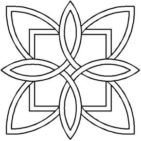 بطانة للقدم الكلتي تصميم زهور لحاف Stencil ، 17.8 cm in Kuwait