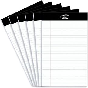 Legal Notepads 5x8, Pack of 12 - Perforated Narrow Ruled Writing Pad - Premium Thick Paper, No Ink Bleeding - Blank Legal Pads For Home, Office, School, Business - 50 Sheets Per Notebook