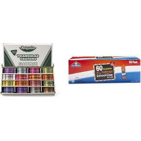 Crayola Triangular Crayon Classpack, Toddler Crayons, 16 Assorted Colors, 256 Count, Bulk