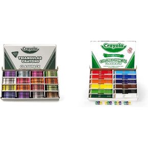 Crayola Triangular Crayon Classpack, Toddler Crayons, 16 Assorted Colors, 256 Count, Bulk in Kuwait
