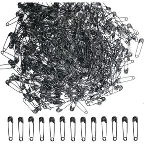 19mm Safety Pins, Small Fastening Pins, Rust Resistant Nickel Plated Steel Set for Crafting, Sewing, Jewelry Making Fabric DIY, Rimming Fastening Clip Button for Garment Hang Tag (Silver 1000Pcs)