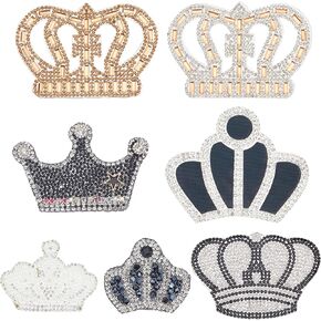 FINGERINSPIRE 4 Pcs Tassel Rhinestone Patches, Iron on Star & Heart Patches, Sew on Patches Glitter Crystal Shiny Shoulder Appliques Costume Accessories DIY for Clothing Jeans Repair Decoration