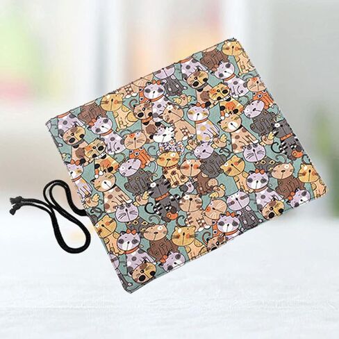 كابيلوك حامل فرش الطلاء القابل للطي 20 فتحة جيب الفنان القماش لفة حقيبة حقيبة فرش ماكياج حقيبة منظم حماية قابل للطي (النمط 2) in Kuwait