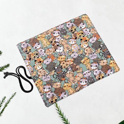 كابيلوك حامل فرش الطلاء القابل للطي 20 فتحة جيب الفنان القماش لفة حقيبة حقيبة فرش ماكياج حقيبة منظم حماية قابل للطي (النمط 2) in Kuwait