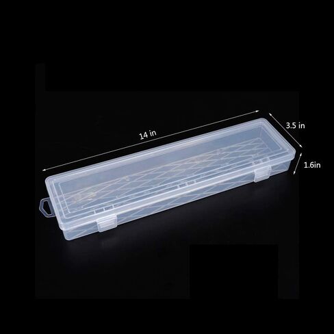 4 عبوات من علبة علبة أقلام بلاستيكية طويلة من البلاستيك لتنظيم فُرش الرسم بالألوان المائية وأدوات التخزين وصندوق أدوات فنية وحقيبة لأدوات فنية للحرف الفنية واللوازم المكتبية ومنتجات المكياج in Kuwait