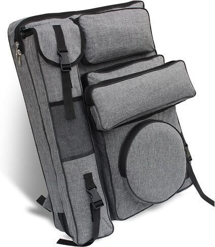 لانسونون حافظة فنية، حقيبة ظهر قماشية 4K للفنانين، حقيبة حمل فنية مقاومة للماء، حقيبة حمل فنية للطلاب الفنانين، حقيبة سفر منظمة لأدوات الرسم ولوح الرسم in Kuwait