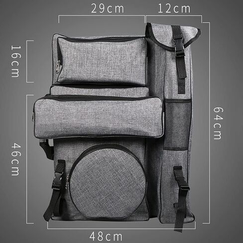 لانسونون حافظة فنية، حقيبة ظهر قماشية 4K للفنانين، حقيبة حمل فنية مقاومة للماء، حقيبة حمل فنية للطلاب الفنانين، حقيبة سفر منظمة لأدوات الرسم ولوح الرسم in Kuwait