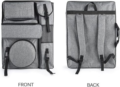 لانسونون حافظة فنية، حقيبة ظهر قماشية 4K للفنانين، حقيبة حمل فنية مقاومة للماء، حقيبة حمل فنية للطلاب الفنانين، حقيبة سفر منظمة لأدوات الرسم ولوح الرسم in Kuwait