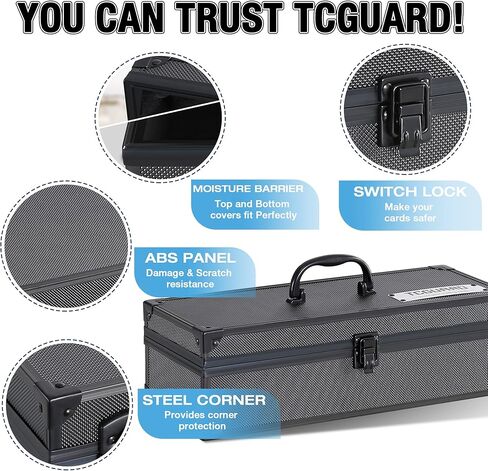 صندوق تخزين علوي من تي سي جارد لـ 3 انش × 4 انش 35 نقطة تحميل علوي، مقاوم للماء، مضاد للانزلاق، صندوق تخزين البطاقات، يناسب بطاقات التداول والبطاقات الرياضية (يحمل اكثر من 230 محمل علوي) in Kuwait